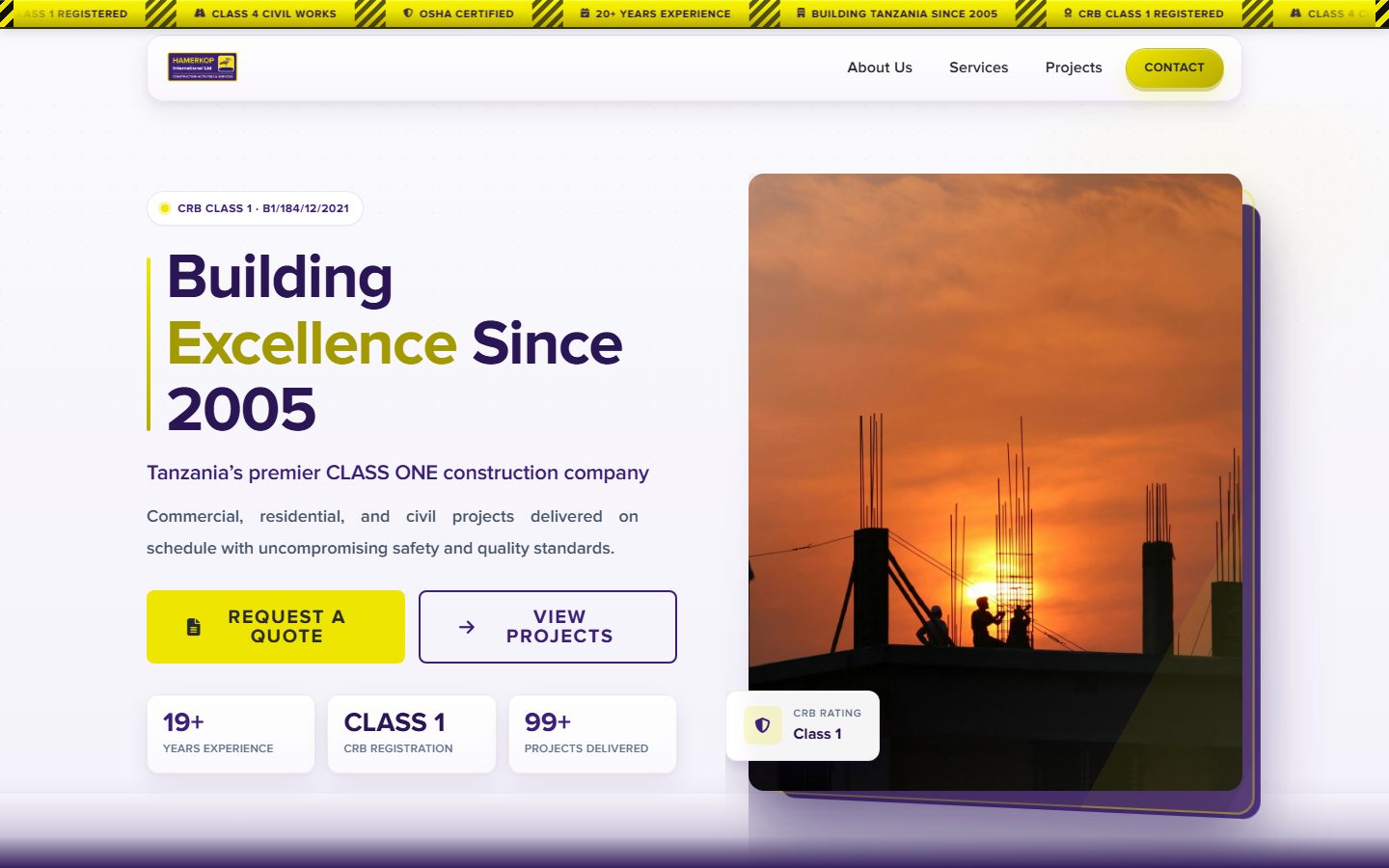 Homepage preview of Hamerkop International Ltd