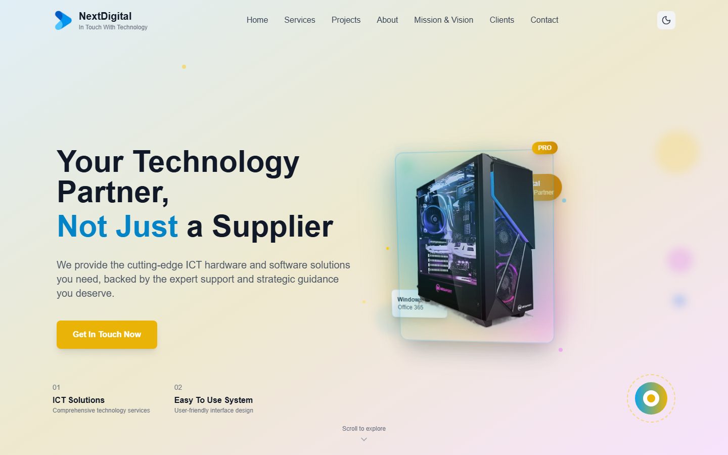Homepage preview of NextDigital Limited